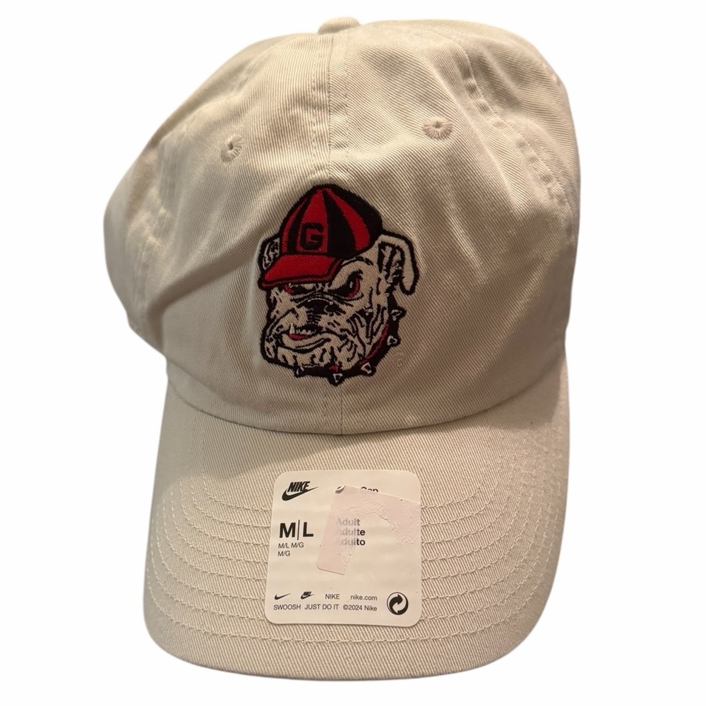 Nike‎ Georgia Bulldogs UGA Strapback Hat Cream M/L NWT